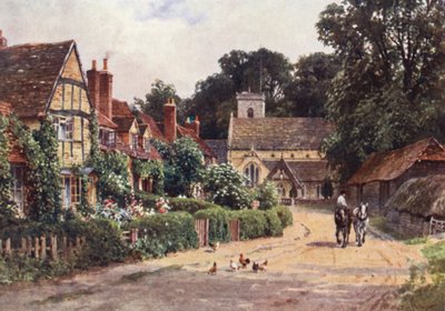 Betchworth falu, Dorking közelében (színes litográfia) alkotó: Harold Sutton Palmer