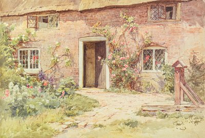 Rózsák a házikó ajtaja körül, Wilmington (akvarell) alkotó: Harold Swanwick