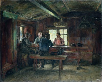 Kártyajátékosok alkotó: Harriet Backer