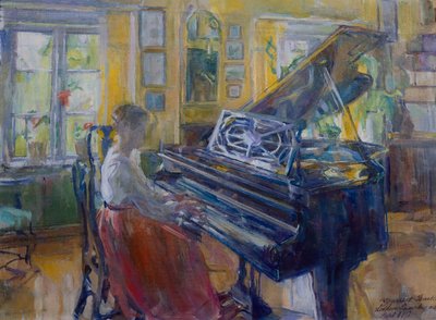 Zene, enteriőr a loiteni paplakból alkotó: Harriet Backer