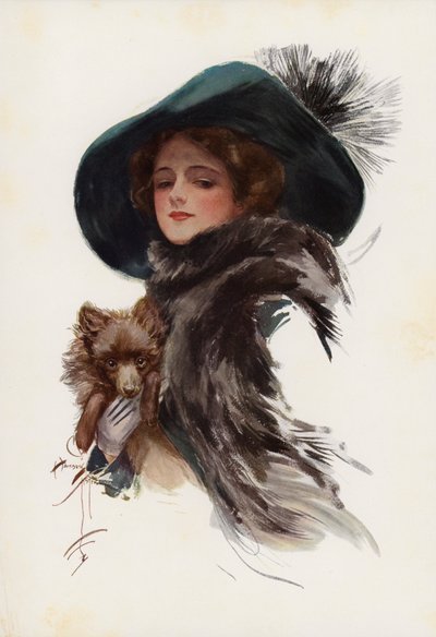 A Coward (színes litográfia) alkotó: Harrison Fisher