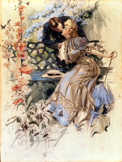 Eljegyzési napok, 1906 (wc papíron) alkotó: Harrison Fisher