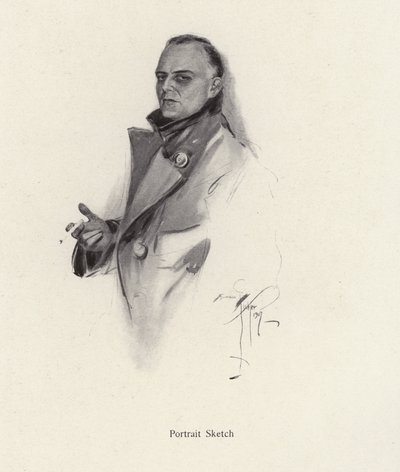 Cigarettázó férfi portréja (litho) alkotó: Harrison Fisher