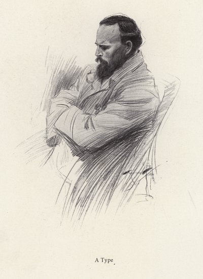 Ülő férfi portréja (litho) alkotó: Harrison Fisher