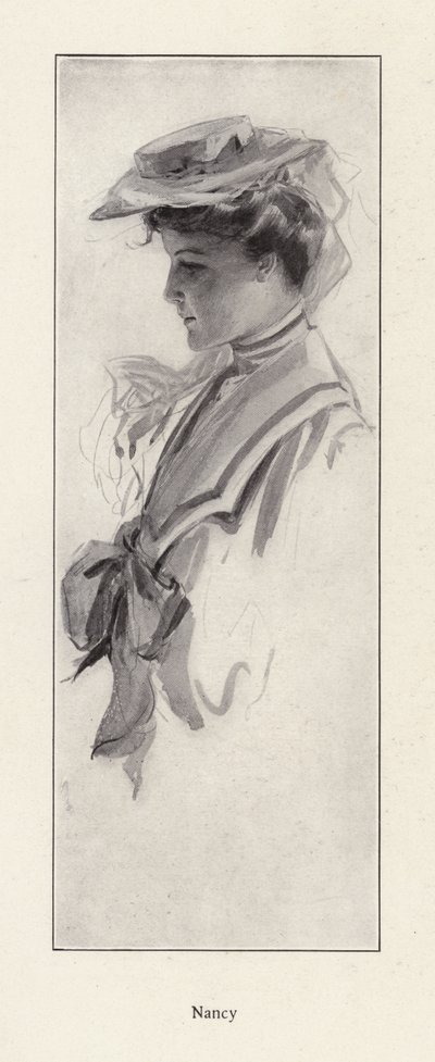 Egy Nancy nevű nő portréja (litho) alkotó: Harrison Fisher