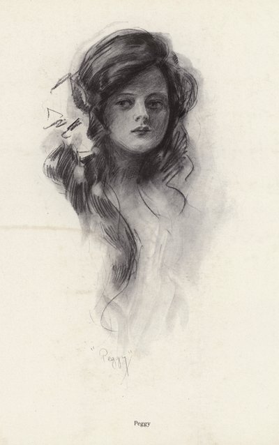 Egy fiatal lány, Peggy portréja (litho) alkotó: Harrison Fisher