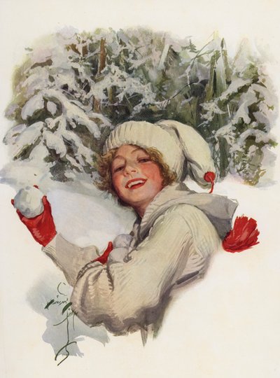 To a Flirt (színes litográfia) alkotó: Harrison Fisher