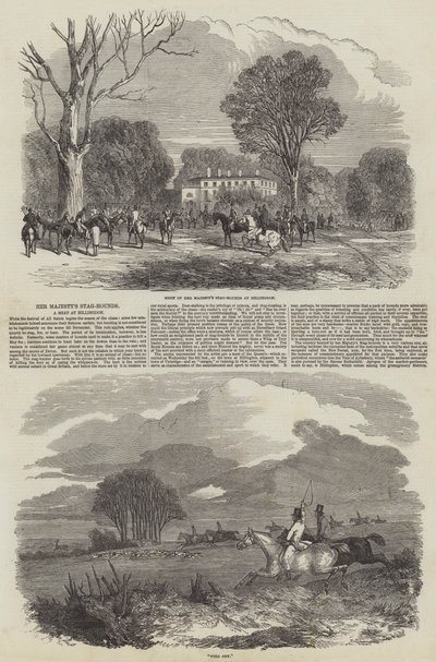 Őfelsége szarvasbika-vadászai Hillingdonban alkotó: Harrison William Weir