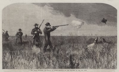 Ő Királyi Fensége, a walesi herceg lövöldözés a távol-nyugati prérin alkotó: Harrison William Weir