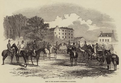 Őfelsége buckhounds találkozása, Salt-Hillben alkotó: Harrison William Weir