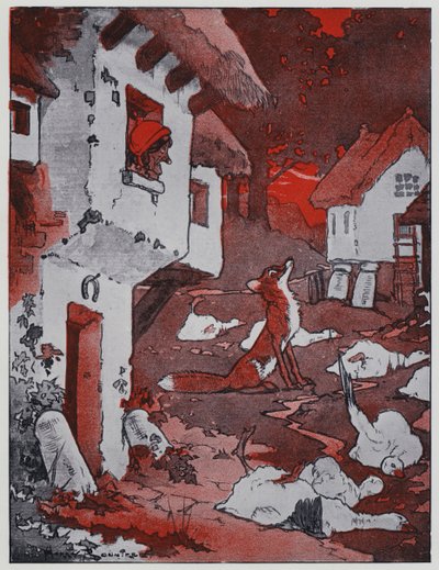 Ravasz Reynard kirándulása (színes litó) alkotó: Harry Rountree