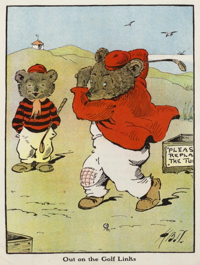 Out on the Golf Links (színes litó) alkotó: Harry B Neilson
