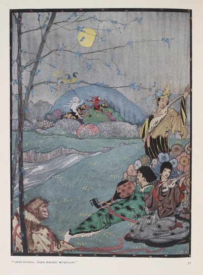 Arábia. "Félselymes sötét hajú zenészek" alkotó: Harry Clarke