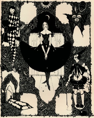 Columbine, c 1900-1930, 1925 alkotó: Harry Clarke
