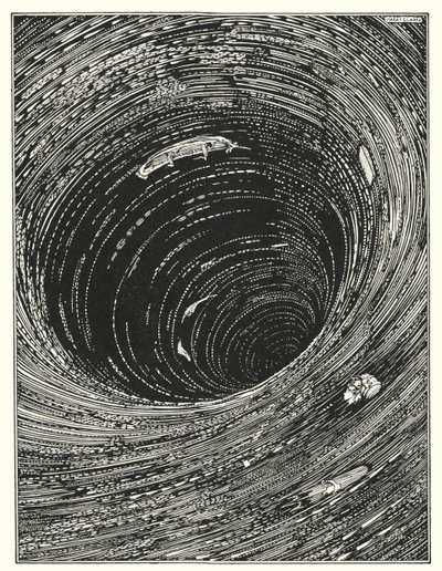 Edgar Allan Poe: Ereszkedés a Maelstromba (litográfia) alkotó: Harry Clarke