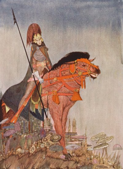 Edgar Allan Poe: Metzengerstein (színes litográfia) alkotó: Harry Clarke