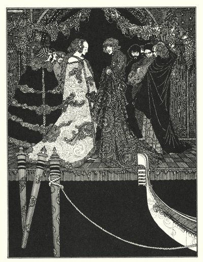 Edgar Allan Poe: A megbízás (litográfia) alkotó: Harry Clarke