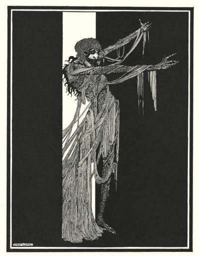 Edgar Allan Poe: Az Usher-ház bukása (litográfia) alkotó: Harry Clarke