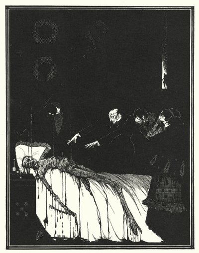 Edgar Allan Poe: A hosszúkás doboz (litográfia) alkotó: Harry Clarke