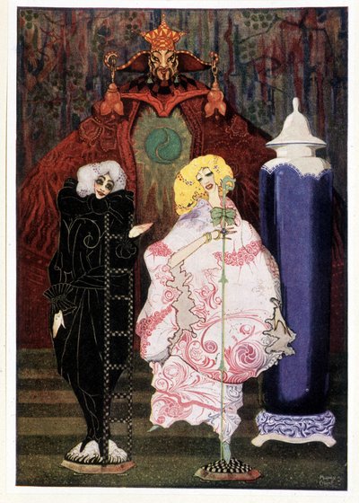 Tényleg van bátorságod, hogy kimenj velem a nagyvilágba? : Pásztorlány és kéményseprő - Hans Christian Andersen „” Tündérmeséiben”, ill. írta: Harry Clarke alkotó: Harry Clarke