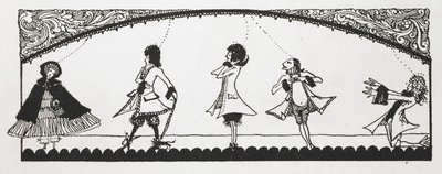 Illusztráció a történethez, "piroska". alkotó: Harry Clarke