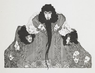 Kékszakáll illusztrációja. alkotó: Harry Clarke