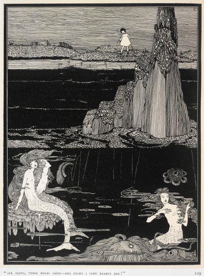 Sellők, illusztráció Queenie Scott-Hopper „Nagyon közel” című művéből alkotó: Harry Clarke