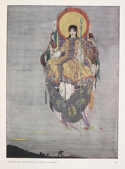 A halott. "A becsület királyként visszatért a földre" alkotó: Harry Clarke