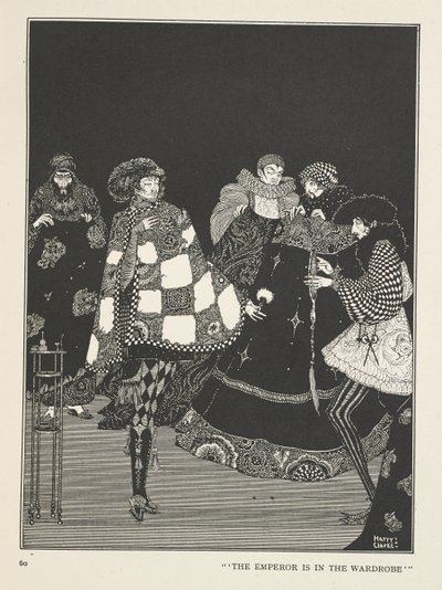 A császár új ruhája A császár a gardróbban van. alkotó: Harry Clarke