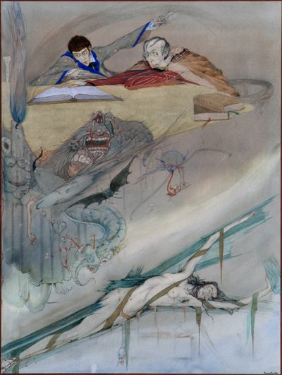 The Fall of the House of Usher, 1923 (ceruza és WC) alkotó: Harry Clarke