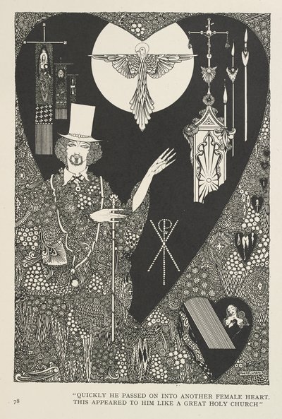 A szerencse galócai. Gyorsan átment egy másik Női Szívbe. Ez úgy tűnt számára, mint egy nagy szent egyház. alkotó: Harry Clarke