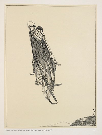 A Nagy Szerető. "Kinn az idő szélén,   ragyog és sugárzik" alkotó: Harry Clarke