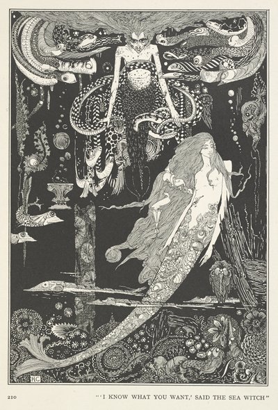 A kis tengeri szobalány. – Tudom, mit akarsz – mondta a Tengeri Boszorkány. alkotó: Harry Clarke