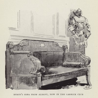 Byrons kanapé Albanyból, most a Garrick Clubban alkotó: Harry Furniss