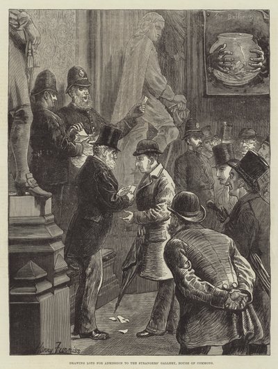 Sorshúzás az idegenek galériájába, alsóház alkotó: Harry Furniss