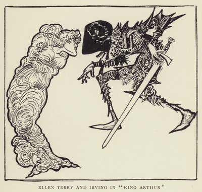 Ellen Terry és Irving az Arthur királyban alkotó: Harry Furniss