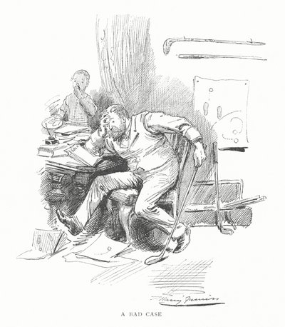 Golf: Rossz eset (litho) alkotó: Harry Furniss