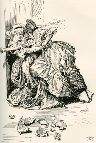 Illusztráció Charles Dickens meséje két városról című regényéhez alkotó: Harry Furniss