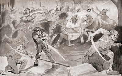 Illusztráció Charles Dickens meséje két városról című regényéhez alkotó: Harry Furniss