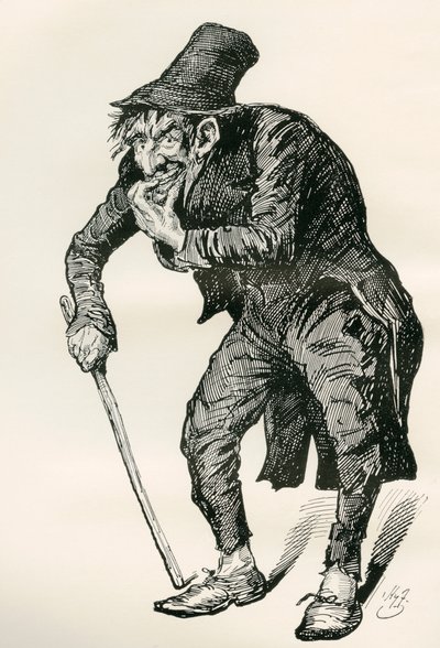Illusztráció Charles Dickens The Old Curiosity Shop című könyvéhez alkotó: Harry Furniss