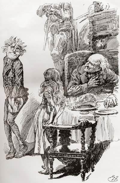Illusztráció Charles Dickens The Old Curiosity Shop című könyvéhez alkotó: Harry Furniss