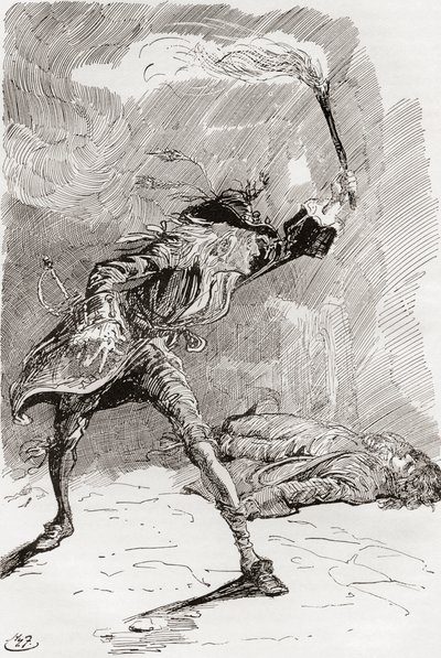 Illusztráció Charles Dickens Barnaby Rudge című regényéhez alkotó: Harry Furniss