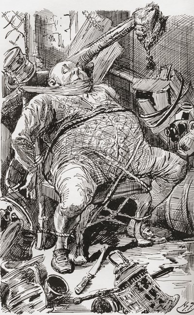 Illusztráció Charles Dickens Barnaby Rudge című regényéhez alkotó: Harry Furniss