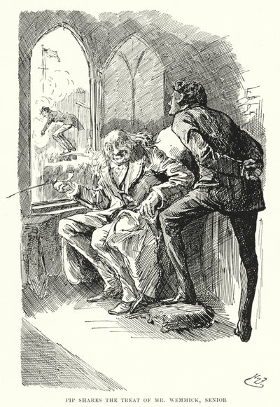 Illusztráció a nagy várakozásokhoz, Charles Dickens (litho) alkotó: Harry Furniss