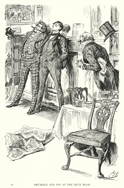 Illusztráció a nagy várakozásokhoz, Charles Dickens (litho) alkotó: Harry Furniss