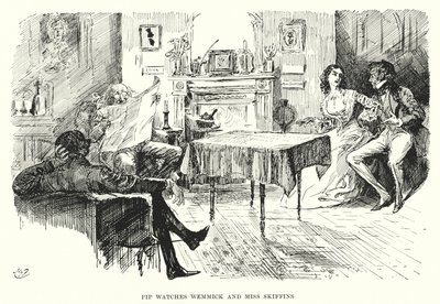 Illusztráció a nagy várakozásokhoz, Charles Dickens (litho) alkotó: Harry Furniss