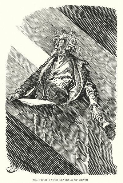 Illusztráció a nagy várakozásokhoz, Charles Dickens (litho) alkotó: Harry Furniss