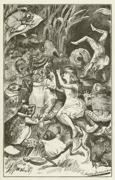 Illusztráció Sylvie és Bruno számára, Lewis Carroll alkotó: Harry Furniss