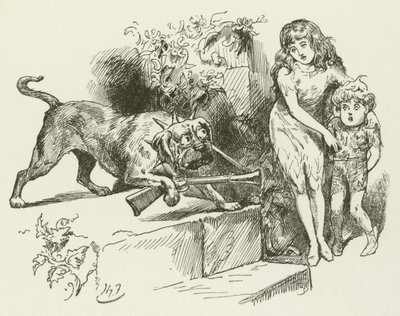 Illusztráció Sylvie és Bruno számára, Lewis Carroll alkotó: Harry Furniss