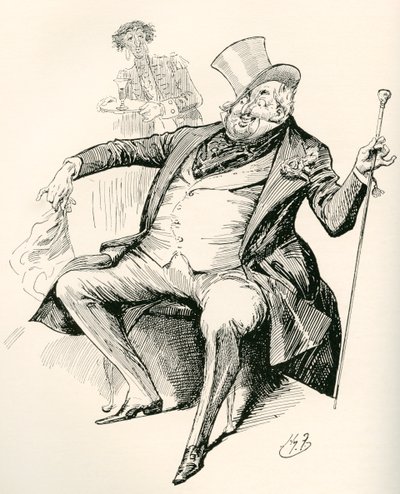 Joey B. Harry Furniss illusztrációja Charles Dickens Dombey és fia című regényéhez, a The Testimonial Editionból, 1910-ben. alkotó: Harry Furniss